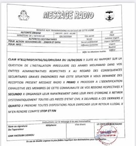 النيجر: إجراءات حكومية بشأن الاستيطان غير النظامي لجماعة المحاميد في زندر وديفا